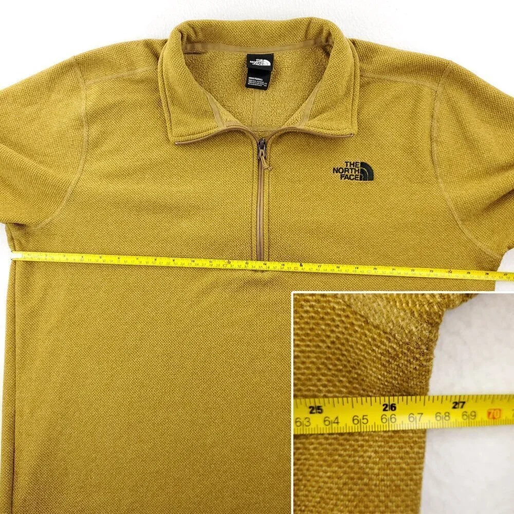North Face Fleece 1/4 Zip Pullover Waffle Weave Earth Tone Mock Neck Men's  XXL
